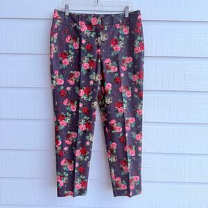 Larry Levine Floral Ankle Pants Size 10